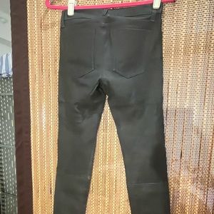 Never work very dark green skinny fit lambskin pants size 26. Perfect condition